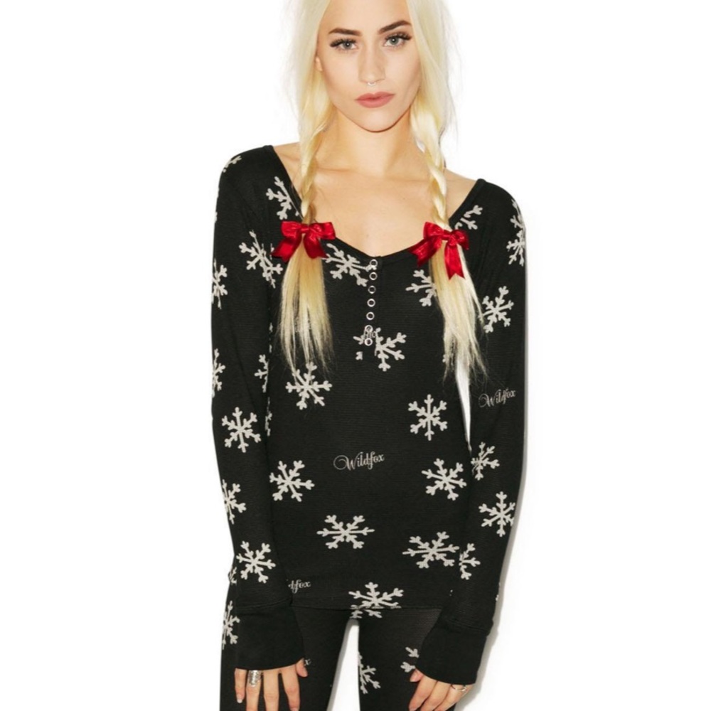Wildfox | Snowflake Thermal Long Sleeve